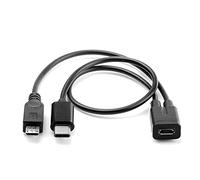 chenyang CY Cavo di ricarica da micro USB femmina a USB-C tipo C USB 3.1 e micro USB maschio splitter