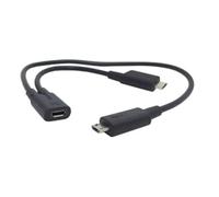 chenyang CY Micro USB Femmina a 2 Micro USB maschio cavo di ricarica per estensione splitter per Galaxy S5 i9600 S4 I9500 Note2 N7100 S3 I9300 S2 9100