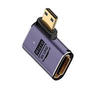 chenyang CY Mini adattatore convertitore HDMI 2.1, mini HDMI maschio a HDMI femmina angolato a 90 gradi UHD