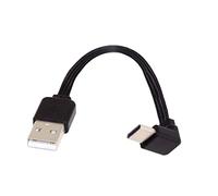 chenyang CY USB 2.0 Type-A maschio a USB-C Type-C, ad angolo di 90 gradi, cavo dati FPC, piatto, sottile, per FPV, disco rigido e telefono, 13 cm