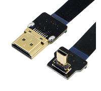 chenyang CYFPV 90 gradi verso l'alto FPV Micro HDMI maschio a HDMI maschio cavo piatto 50cm per FPV HDTV Multicopter fotografia aerea