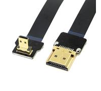 chenyang CYFPV - Cavo piatto FPC da micro HDMI a HDMI maschio, 1080p, angolo di 90 gradi, 0,5 m