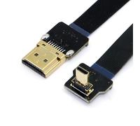 chenyang CYFPV - Prolunga da micro HDMI a HDMI maschio, cavo piatto FPC, 1080p, ad angolo di 90°, 0,5 m