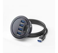 chenyang HUB desktop con montaggio a incasso USB 3.0, HUB con 4 porte USB 3.0, foro passacavo da 2,36" (60 mm)