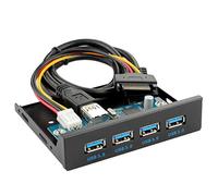 chenyang HUB USB 3.0 4 porte dal pannello frontale all'adattatore da 20 pin della scheda madre con cavo di alimentazione SATA per caddy per unità disco floppy bay da 3,5"