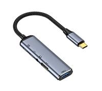 chenyang Hub USB C, 5 in 1 USB C a USB 2.0/USB 2.0 tipo C/USB 3.1/audio 3.5 mm/USB C PD 100 W adattatore multi-porta di ricarica