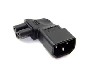 chenyang IEC 320 C14 Socket a C5 Plug AC Power Adattatore convertitore angolare sinistro di 90 gradi