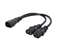 ChenYang IEC 60320 C14 maschio 1 a 2 C13 femmina Y splitter adattatore cavo di prolunga di alimentazione 10A 250V per monitor/computer/PDU chassis