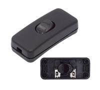 chenyang Inline - Interruttore a corda, AC 250 V, 2 A, usa e getta, pulsante di controllo della lampada, interruttore a bilanciere, colore nero, per lampada da tavolo/specchio, lampada da