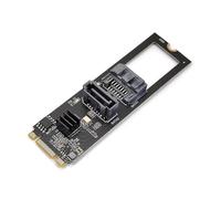 chenyang M.2 NGFF Chiave B+M 1 a 2 SATA 3.0 6Gbps Scheda Adattatore di Estensione Porta Header della Scheda Madre per Unità Disco Rigido JMB582 2280mm