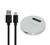 ChenYang M.2 NVME SSD Enclosure Reader, USB 3.1 Gen 2 10Gbps Desktop M.2 SSD Enclosure Adapter Lega di Alluminio Argento