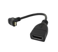 chenyang Micro HDMI maschio a HDMI femmina 4K60hz HDTV 90 gradi angolato cavo adattatore per display monitor telecamera 10 cm