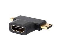 ChenYang Micro HDMI maschio Mini HDMI maschio a HDMI 1.4 femmina 90 gradi 2 in 1 Combo Adapter
