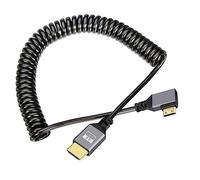 chenyang Mini cavo a spirale allungato HDMI 1.4 a Mini HDMI 90 gradi ad angolo sinistro 4K 60hz cavo di prolunga