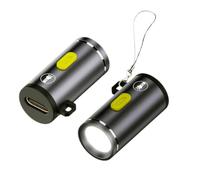 chenyang Mini torcia elettrica USB C LED luminosità 210 lumen alimentazione tramite caricatore/power bank piccola e facile da trasportare con foro a gancio