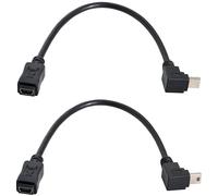 chenyang Mini USB 5Pin da maschio a femmina Cavo di estensione angolato a 90 gradi 2 Pcs/set