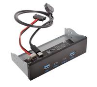 chenyang Pannello frontale da 5,25" alloggiamento CD-ROM USB 3.0 e USB-C HUB 4 porte adattatore scheda madre