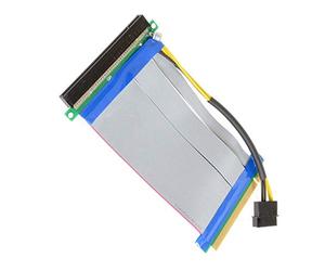 Chenyang PCI-E 16 x A 16 x riser Extender card con Molex IDE Power & cavo a nastro 20 cm