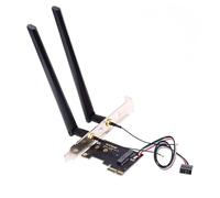 chenyang PCI-E X1 su NGFF E/E-Key Scheda di rete wireless PCI Express Adattatore scheda di espansione con doppia antenna per Wifi5 Wifi6 Wifi6E, Bluetooth 5.3 (porta USB), supporta Windows 11/10