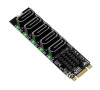 ChenYang, scheda di espansione da 1 a 5 porte SATA 3.0 con chiave B+M NGFF, adattatore da M.2 a SATA a 5 porte con chip JMB575/indicatore LED
