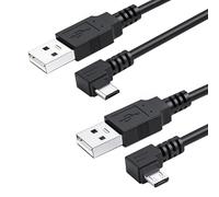 chenyang - Set di 2 cavi USB verso Micro USB, USB 2.0 maschio verso Micro USB 5 poli maschio angolato a 90 gradi 1,0 m U2-089-LIST Angolo retto Angolo retto