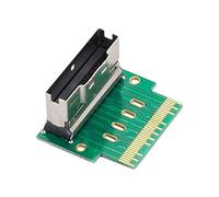 chenyang Slimline SAS 74 pin SFF-8654 - Adattatore da maschio a femmina ad angolo di 90 gradi per espansione scheda madre