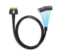 chenyang SlimSAS - Cavo di destinazione Host/RAID a SATA, Slim SAS 4.0 SFF-8654 8i 74Pin 1 a 8 SATA 7Pin Raid Controller/cavo disco rigido 1,0 m