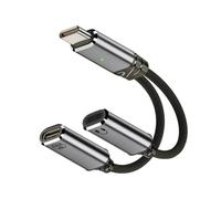chenyang Splitter USB C, adattatore 2 in 1 da USB C a audio e caricabatterie, da USB C a 8 pin per cuffie e PD 100 W, ricarica rapida, supporta ricarica e musica allo stesso tempo