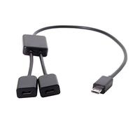Chenyang U2-127-UC-127-LIST Micro USB 1 to 2 Micro USB vers double Ports Micro USB femelle Hub câble pour ordinateur portable et souris et disque Flash
