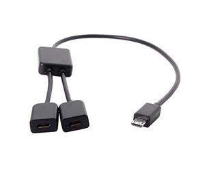 Chenyang U2-127-UC-127-LIST Micro USB 1 to 2 Micro USB vers double Ports Micro USB femelle Hub câble pour ordinateur portable et souris et disque Flash