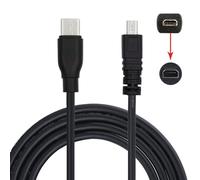 chenyang UC-E6 Cavo USB, USB C a Mini 8 Pin Cavo di Ricarica e Trasferimento Dati per COOLPIX D5200 D3200 D7200 S2500 S2600 1,5M/4,92FT
