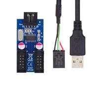 chenyang USB 2.0 pannello frontale connettore 1 a 2 9 pin/10 pin HUB scheda madre adattatore di estensione cavo splitter