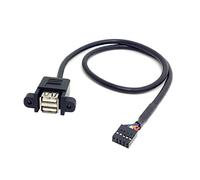 chenyang USB 2.0 pannello frontale connettore 9/10 pin 1 maschio a 2 USB 2.0 femmina Y splitter scheda madre connettore porta adattatore cavo di estensione con fori per pannello a vite