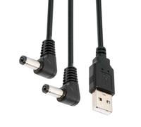 Chenyang USB 2.0 Tipo A Maschio 1 a 2 DC 5,5 x 2,1 mm Y Splitter Ad Angolo di 90 Gradi DC 5 V Spina Cavo di Ricarica 4,9 Piedi