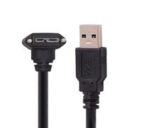 chenyang USB 3.0 a USB 3.0 Micro-B cavo dati con supporto a vite per macchina fotografica industriale 90 gradi giù angolato 1.2M