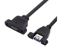 chenyang USB 3.0 Female to USB 3.0 Micro-B Female Screw Mount Type Extension Cable