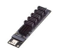 chenyang USB 3.1 Gen 2 a 5 SATA 3.0 Port Multiplier Extension Card Adapter per scheda madre SATA Hard Drive Port Extension con chipset JMB575 JMS580
