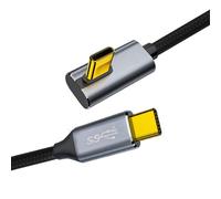 chenyang USB C a C Cavo USB 3.1 Tipo C 10 Gbps 100w Cavo di estensione Dati Cavo 90 gradi a basso profilo angolato 1.0M