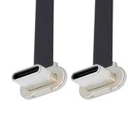chenyang USB C Short Flat Cavo piatto USB 2.0 Tipo C Dual 90 gradi angolato 65W Cavo di estensione dei dati di carica rapida 75 mm