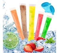 CHENYU 250 Pezzi Monouso di Buste per Ghiaccioli Sacchetti Ghiaccioli BPA Free Sacchetti per Muffe Ice Popsicle con Imbuto per Feste Yogurt Sorbetto Gelato (4.5 * 22cm e 5.5 * 28cm)