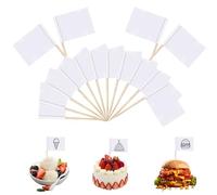 chenyu 300Pezzi Stuzzicadenti Decorativi Bandiera Bianca con Stuzzicadenti | Stuzzicadenti per Feste Decorazioni Cocktail Perfetto Per Una Cena A Buffet con un Cocktail Sandwich Al Formaggio
