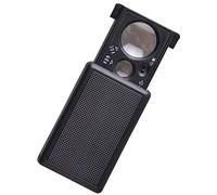 ChenYuNiu Glass d'Ingrandimento, Vetro d'Ingrandimento per Gli Occhi, gioiellieri Scivolano Fuori Tasca in Vetro ingranditore, con magnificatore Portatile Piccolo LED 30x 60x/Nero