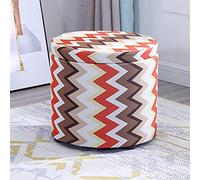 ChenYuNiu Memoria rotonde sgabello di Pouffe, poggiapiedi pouf, sgabello da toeletta Cambia footrest sul poggiapiedi rimovibile per la camera da letto del soggiorno, curva rossa