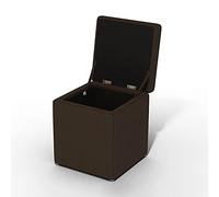 ChenYuNiu Poggiapiedi di stoccaggio quadrato ottomano, sedile in tessuto con coperchio rimovibile, panca a vagone in legno massiccio, design dell'aspetto, adatto a un ambiente di decorazione in stile