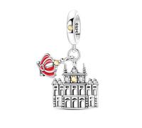 ChenYuTe 925 Argento Sterling Bracciale Charm, Regalo di Natale, Compatibile con Braccialetti e Collane europei