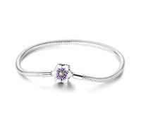 ChenYuTe Bracciale a catena da donna in argento sterling 925, elegante regalo di gioielleria per la festa della mamma, San Valentino, compleanno e Natale Ipoallergenico