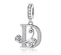 ChenYuTe - Ideale per i charm a lettera dei bracciali Pandora romantici charm a forma di rosa. Un perfetto regalo di gioielleria per te stessa, la mamma, la figlia o le amiche.