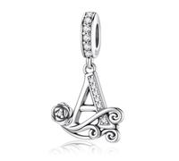 ChenYuTe - Ideale per i charm a lettera dei bracciali Pandora romantici charm a forma di rosa. Un perfetto regalo di gioielleria per te stessa, la mamma, la figlia o le amiche.