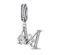 ChenYuTe - Ideale per i charm a lettera dei bracciali Pandora romantici charm a forma di rosa. Un perfetto regalo di gioielleria per te stessa, la mamma, la figlia o le amiche.
