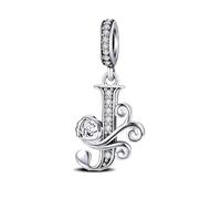 ChenYuTe - Ideale per i charm a lettera dei bracciali Pandora romantici charm a forma di rosa. Un perfetto regalo di gioielleria per te stessa, la mamma, la figlia o le amiche.